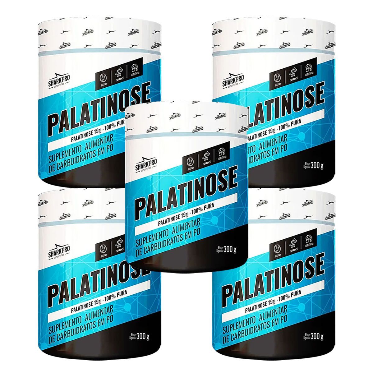 Kit 5X Palatinose - 300g - Shark Pro