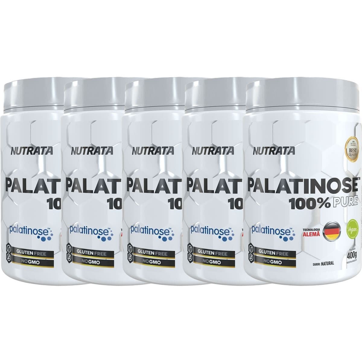 Kit 5X Palatinose - 400g Natural - Nutrata