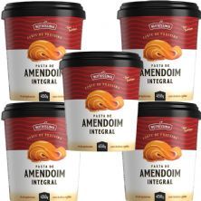 Kit 5X Pasta Amendoim Integral - 450g Lisa - Nutr�ssima