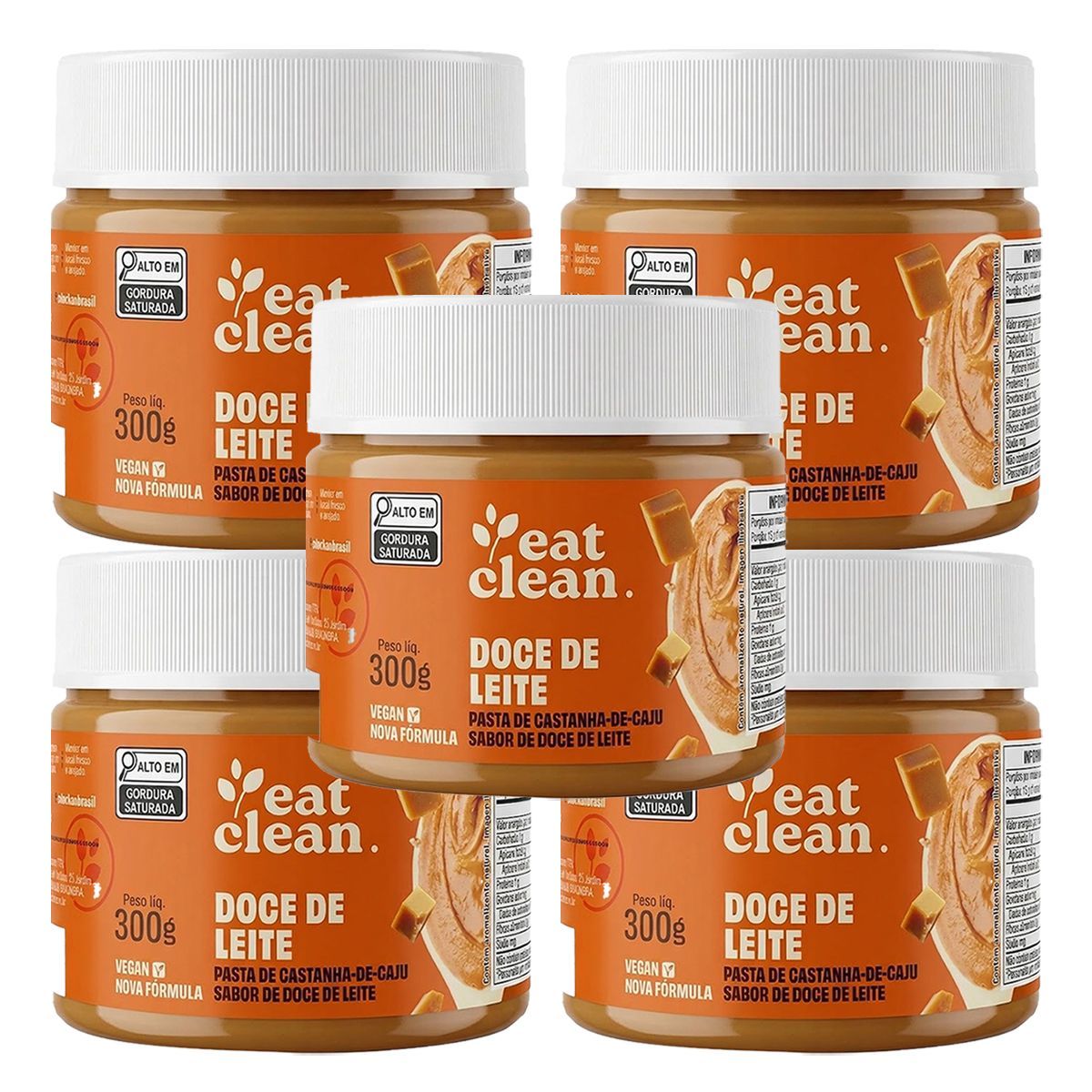 Kit 5X Pasta Castanha de Caju - 300g Doce de Leite - Eat Clean