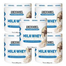 Kit 5X Pasta de Amendoim - 1010g Milk Whey Chocolate Belga - Amendomel