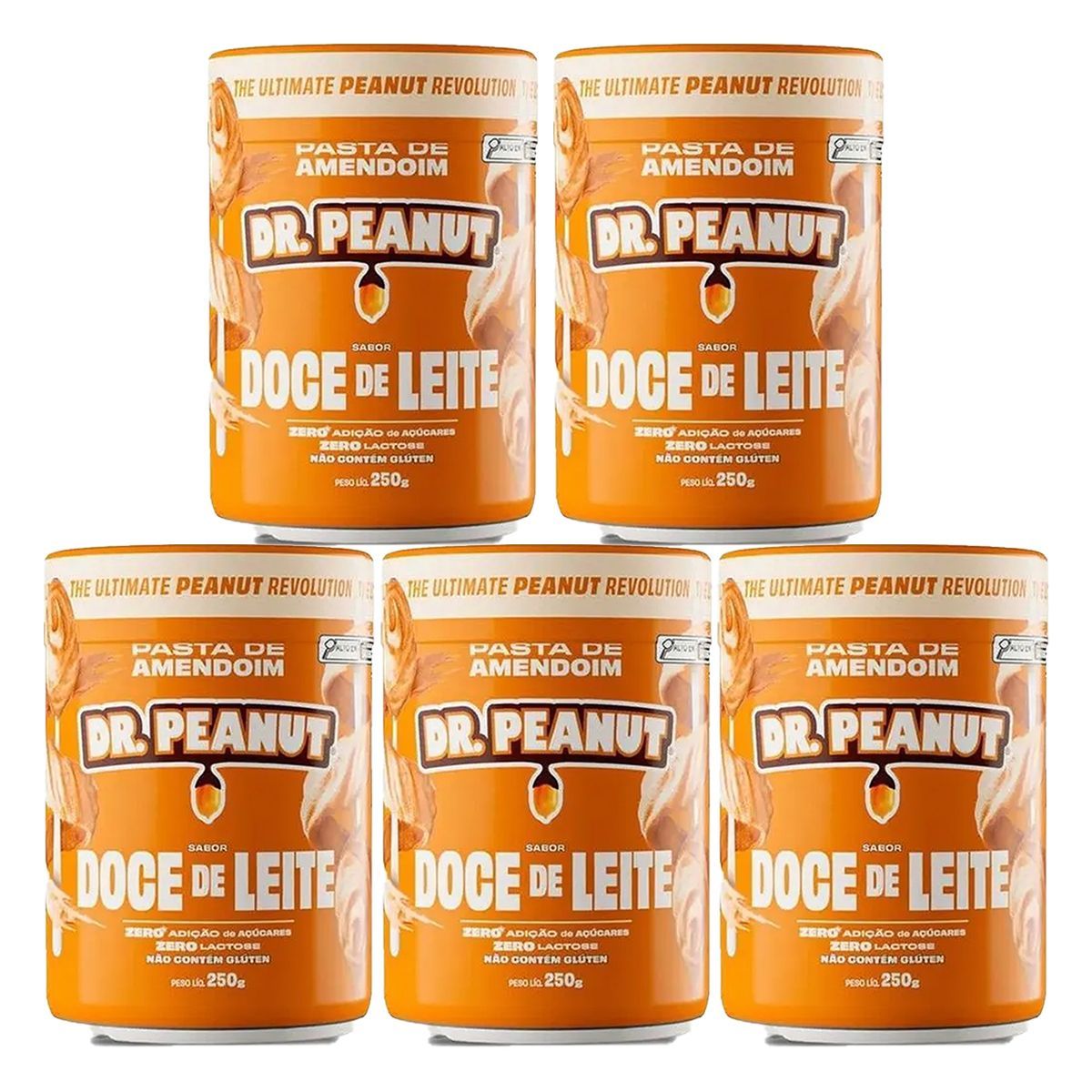 Kit 5X Pasta de Amendoim - 250g Doce de Leite - Dr. Peanut