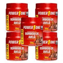 Kit 5X Pasta de Amendoim - 600g Bombom de Avel�  - Power One