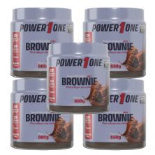 Kit 5X Pasta de Amendoim - 600g Brownie  - Power One
