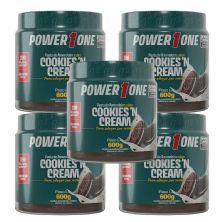 Kit 5X Pasta de Amendoim - 600g Cookies And Cream - Power One