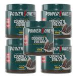 Kit 5X Pasta de Amendoim - 600g Cookies And Cream - Power One