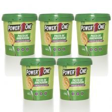 Kit 5X Pasta de Amendoim com A��car de C�co - 500g - Power One