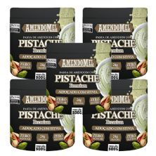 Kit 5X Pasta de Amendoim Com Pistache - 500g - AmendoMel