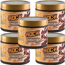 Kit 5X Pasta de Amendoim com Whey - 500g Chocolate Belga - Rock Peanut	