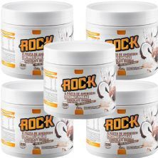 Kit 5X Pasta de Amendoim com Whey - 500g Coconut com Chocolate Branco - Rock Peanut