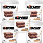 Kit 5X Pasta de Amendoim Integral - 1005g Brownie Cream - VitaPower