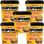 Kit 5X Pasta de Amendoim Integral - 1005g Crocante - VitaPower