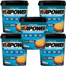 Kit 5X Pasta de Amendoim Integral - 1005g Natural  - Vitapower