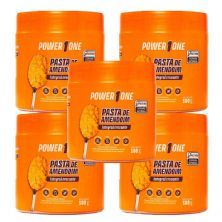 Kit 5X Pasta de Amendoim Integral Crocante - 500g - Power One