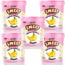 Kit 5X Pasta de Amendoim Sweet - 500g Banana - Power One