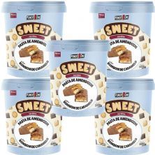 Kit 5X Pasta de Amendoim Sweet - 500g Bombom de Caramelo - Power One