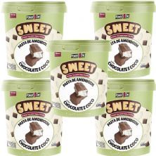 Kit 5X Pasta de Amendoim Sweet - 500g Chocolate e Coco - Power One