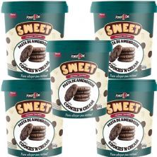 Kit 5X Pasta de Amendoim Sweet - 500g Cookies And Cream - Power One