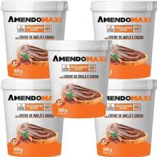 Kit 5X Pasta Integral de Amendoim - 500g Creme de Avel� e Cacau - AmendoMaxi