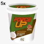 Kit 5X Pasta Integral de Amendoim com A��car de C�co - 500g - Force Up