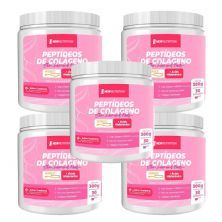 Kit 5X Pept�deos de Col�geno Verisol com �cido Hialur�nico - 300g Cranberry - NewNutrition