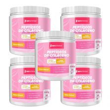 Kit 5X Pept�deos de Col�geno Verisol com �cido Hialur�nico - 300g Natural - NewNutrition