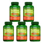 Kit 5X Picolinato Cromo 35mcg 60 C�psulas - Herbamed