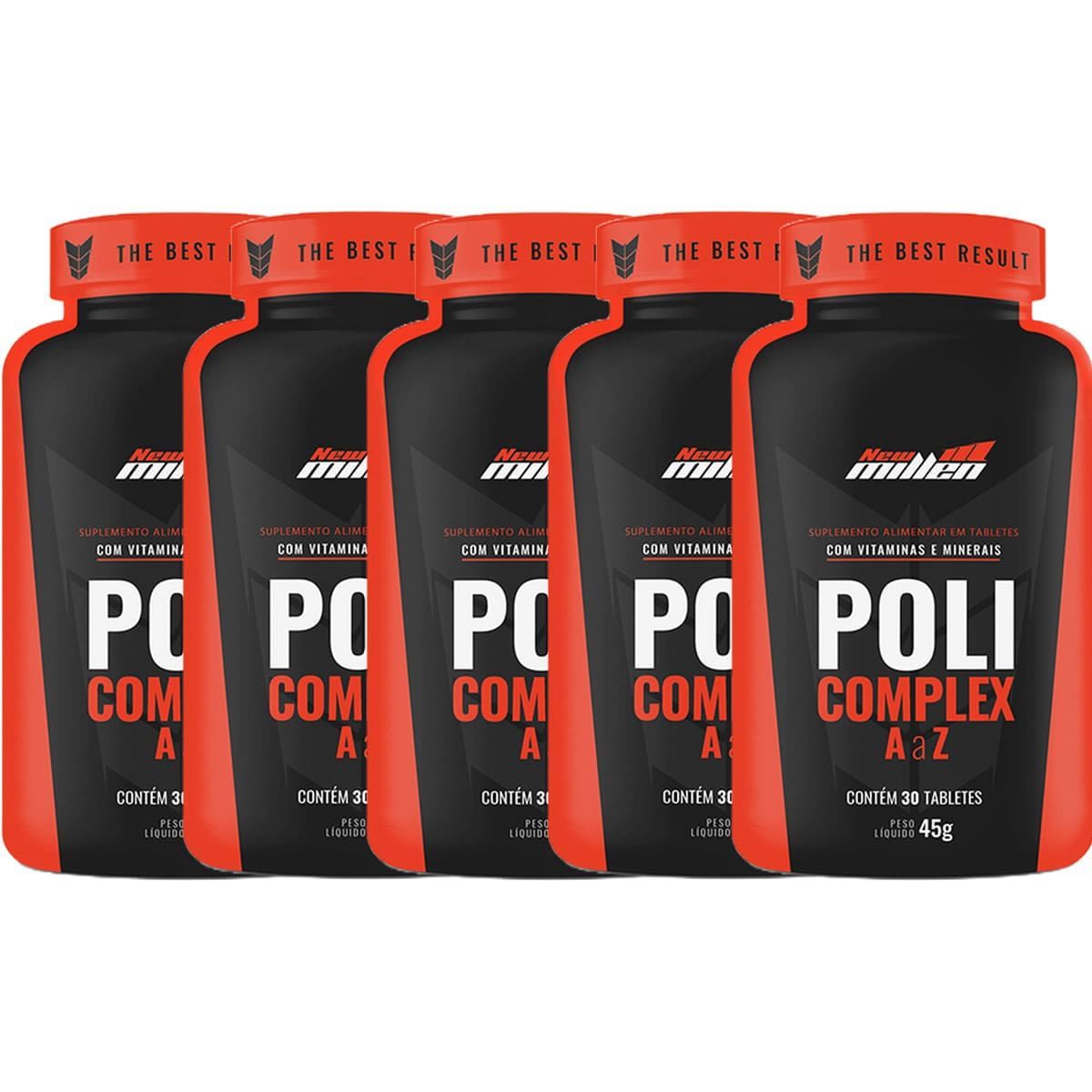 Kit 5X PoliComplex - 30 Tabletes - New Millen