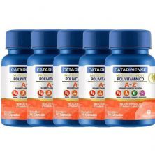 Kit 5X Polivitam�nico A-Z Multi - 60 C�psulas - Catarinense Nutri��o