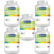Kit 5X Polivitam�nico & Mineral A-Z - 120 Tabletes - NewNutrition