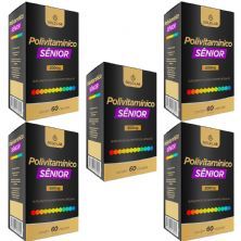 Kit 5X Polivitam�nico S�nior - 60 C�psulas - Gold Lab