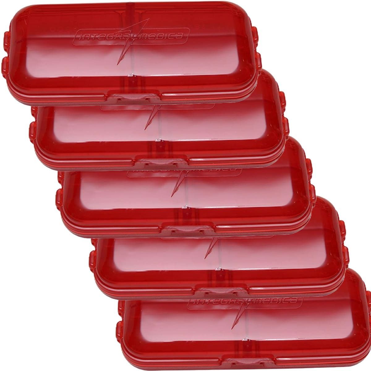 Kit 5X Porta C�psula Vermelho - IntegralM�dica