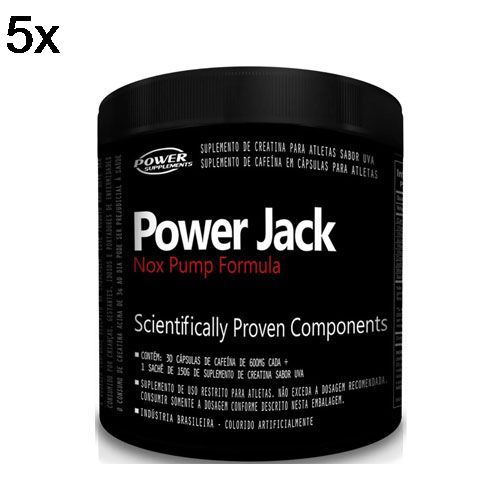 Kit 5X Power Jack Nox Pump Formula - 150g + 30 C�psulas Uva- Power Supplements
