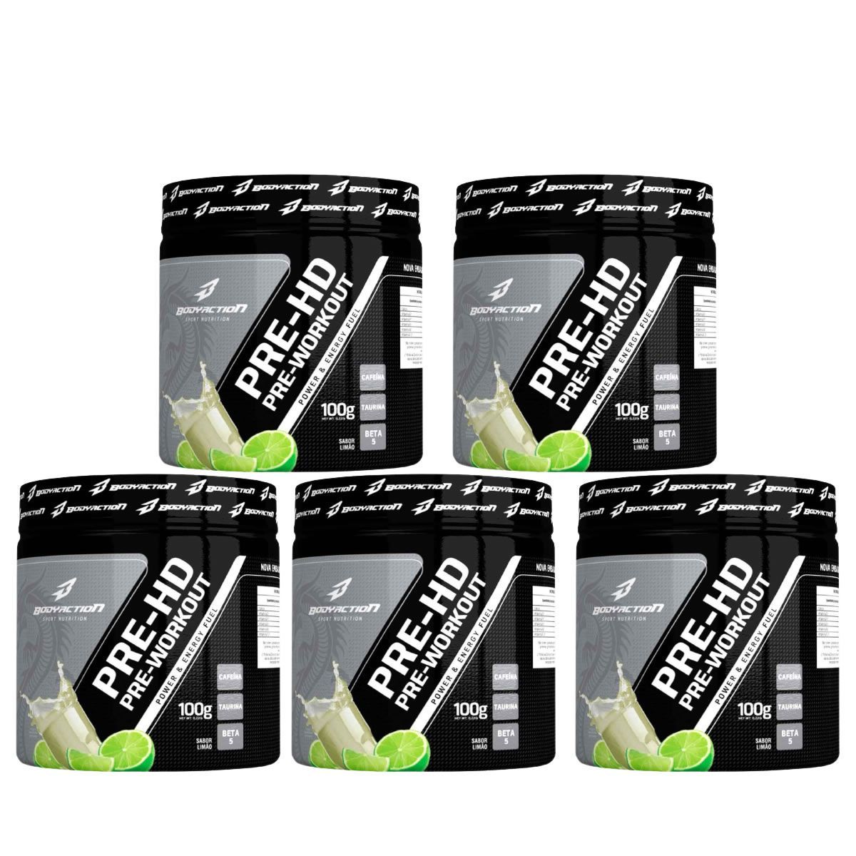 Kit 5X Pre-HD - 100g Lim�o - BodyAction