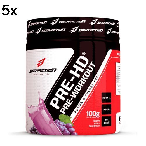 Kit 5X Pre-HD - 100g Uva com Blueberry - BodyAction