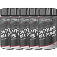 Kit 5X Predator Caffeine Pre Pump 200mg - 120 C�psulas - Nutrata