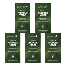 Kit 5X Premium Pr�polis Verde - 60 C�psulas - Puravida