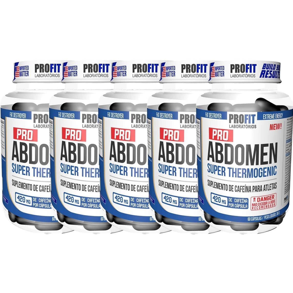 Kit 5X Pro Abdomen 420mg - 60 C�psulas - ProFit
