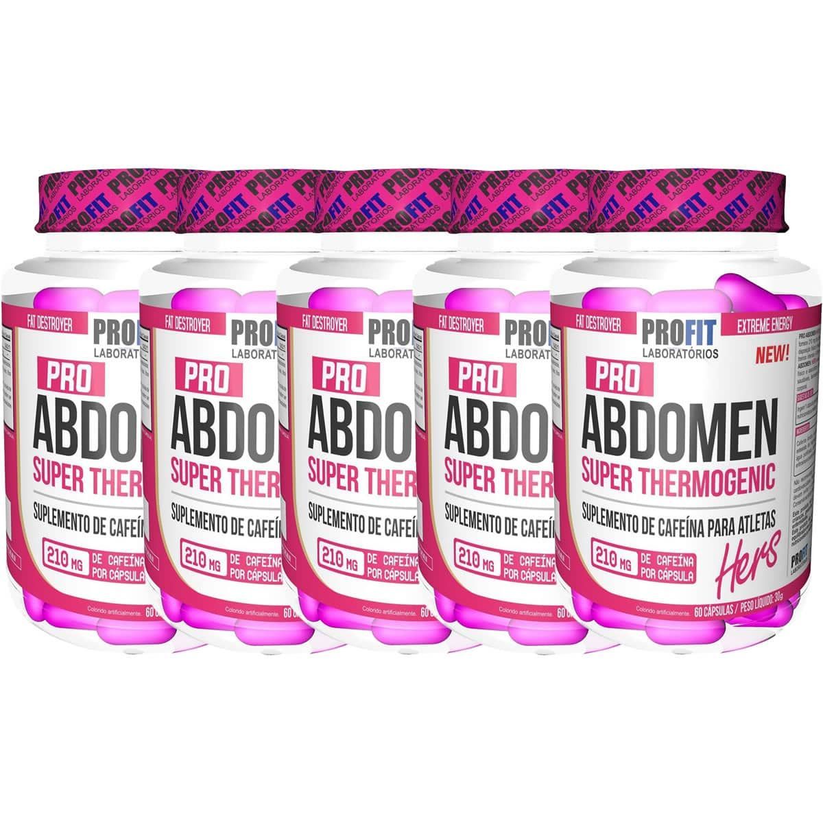 Kit 5X Pro Abdomens Hers - 60 C�psulas - ProFit