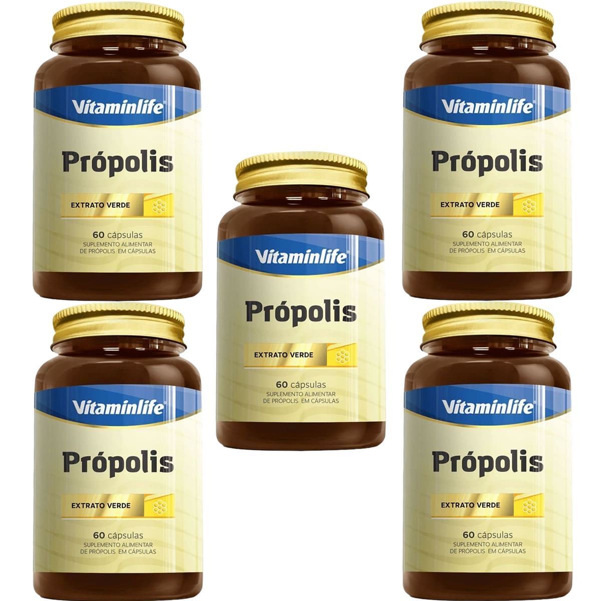 Kit 5X Pr�polis - 60 C�psulas - Vitaminlife