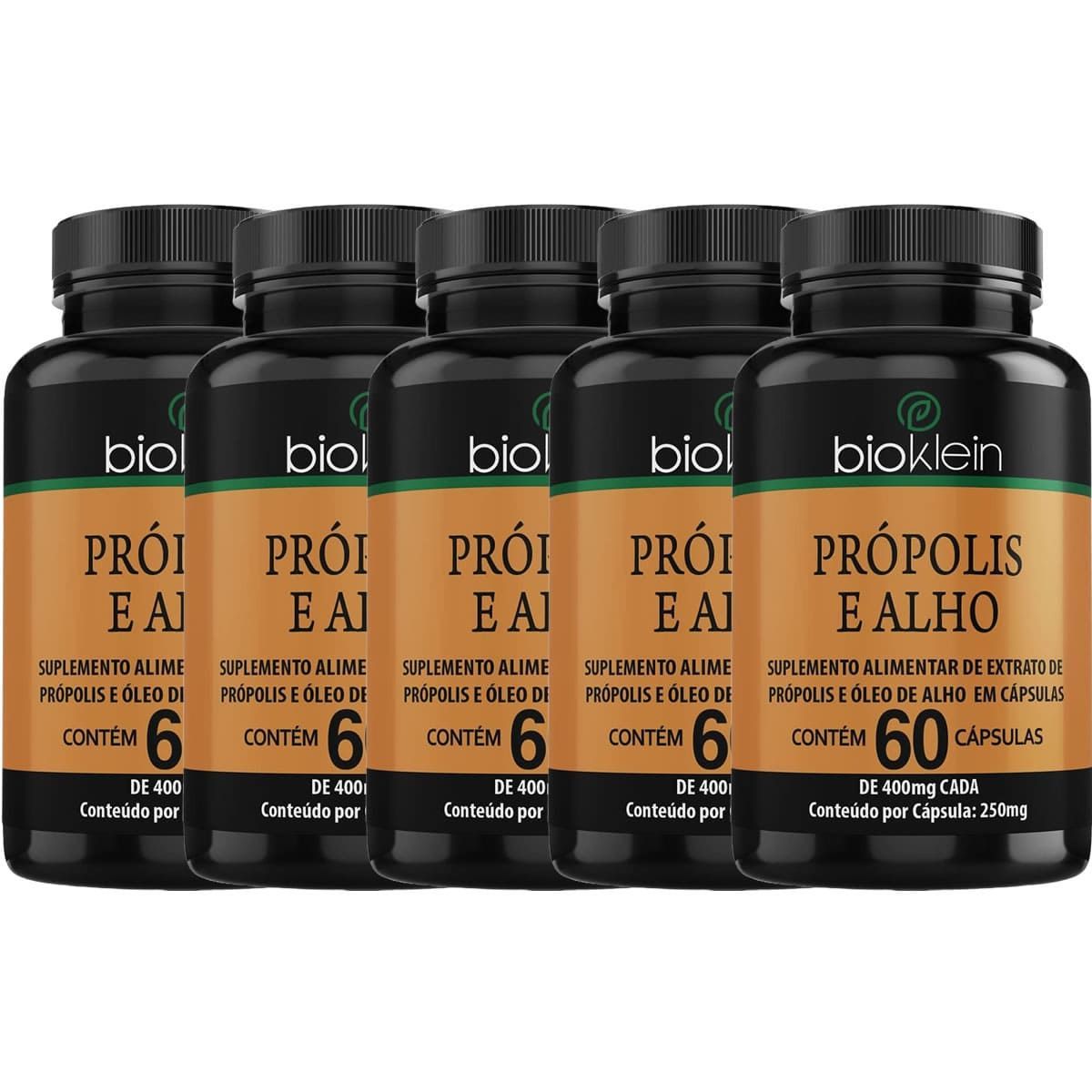 Kit 5X Pr�polis e Alho - 60 C�psulas - Bioklein
