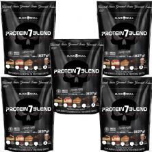Kit 5X Protein 7Blend Gourmet - 837g Refil Moccha Coffee - Black Skull