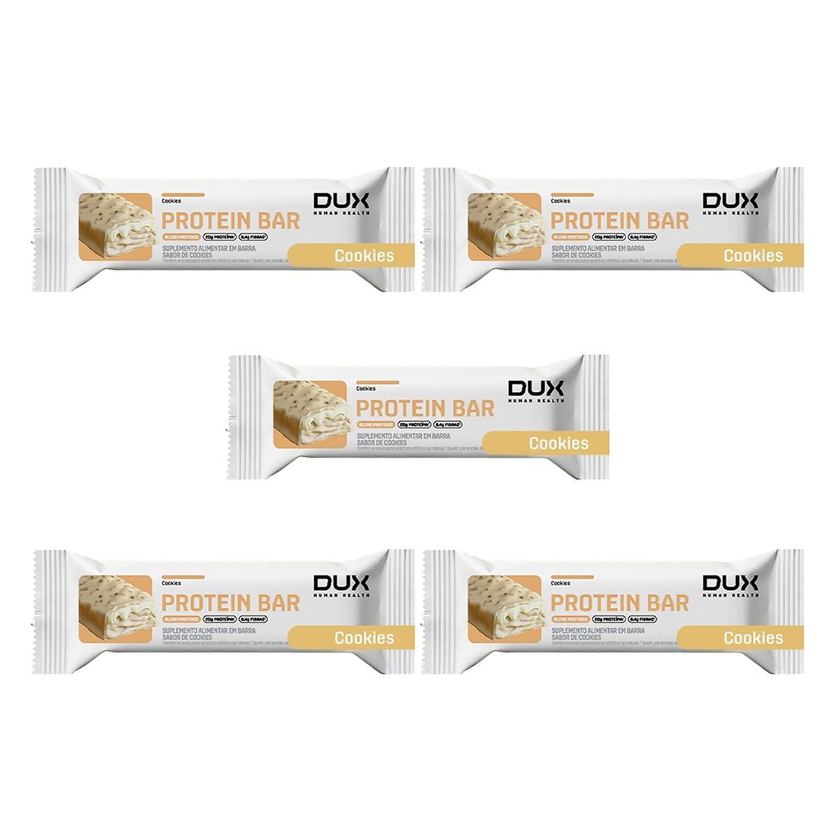Kit 5X Protein Bar - 1 Unidade 60g Cookies - Dux Human Healt