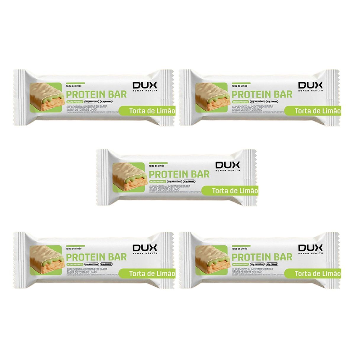 Kit 5X Protein Bar - 1 Unidade 60g Torta de Lim�o - Dux Human Healt
