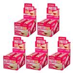 Kit 5X Protein Bar Flash - 10 Unidades 35g Chocolate Branco com Morango - Body Action