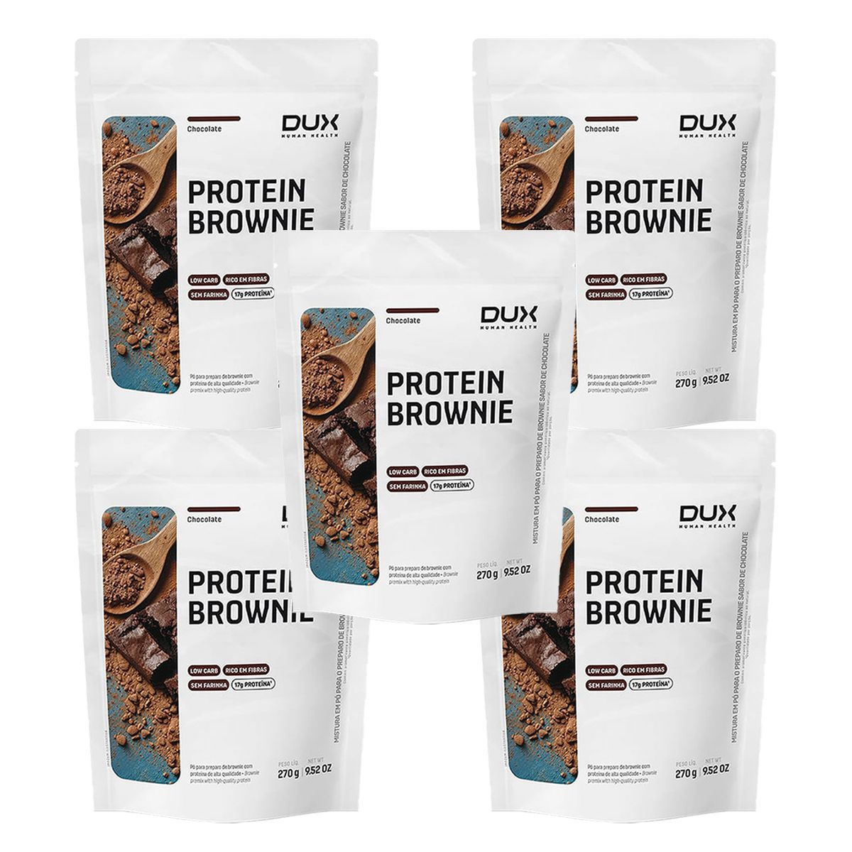 Kit 5X Protein Brownie - 270g - Dux Human Healt
