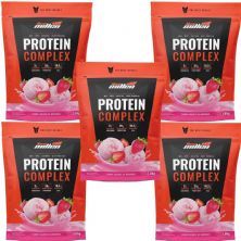 Kit 5X Protein Complex - 1800g Refil Iogurte de Morango - New Millen