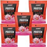 Kit 5X Protein Complex - 900g Refil Iogurte de Morango - New Millen