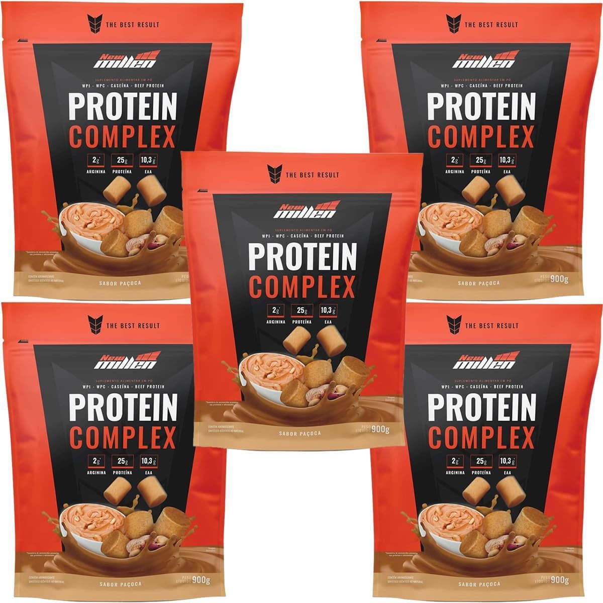 Kit 5X Protein Complex - 900g Refil Pa�oca - New Millen