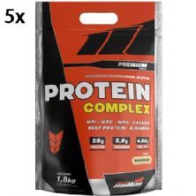 Kit 5X Protein Complex Premium - 1800g Refil Baunilha - New Millen
